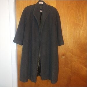 Peruvian Connection Elegant Green Alpaca Swing Women's Coat Small